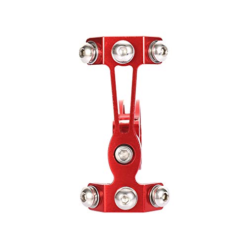 Kbrotech Bicycle Water Bottle Cage Holder Adapter Adjustable MTB Road Bike Handlebar Water Bottle Holder Seat Post Bottle Mount (Double red) - Thumbnail 2