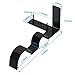 Yoaokiy Double Curtain Rod Brackets, 2 Sets(6Pcs), No Drill Adjustable Curtain Rod Holders Tap Right Into Window Frame for Bedroom Decoration(Black)