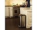 simplehuman 38 Liter / 10 Gallon Rectangular Kitchen Step Trash Can, Brushed Stainless Steel with Plastic Lid