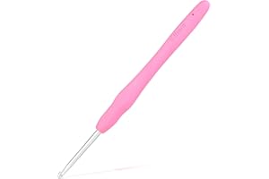 QMNNMA 3 mm Crochet Hook, Ergonomic Handle for Arthritic Hands, Extra Long Knitting Needles for Beginners and Crocheting Yarn (3 mm)