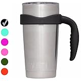 Grab Life Outdoors 20oz Tumbler Handle - Perfectly Fits 20 Oz YETI Rambler, Ozark Trail & Many More - Handle Only (Black)