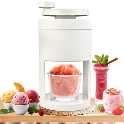 GOLDGE Portable Ice Shaver & Snow Cone Machine- Premium Manual Shaved Ice Maker for Home with Hand Crank, Slushy Maker, & Ice Crusher. Ideal for Outdoor Picnics & Parties