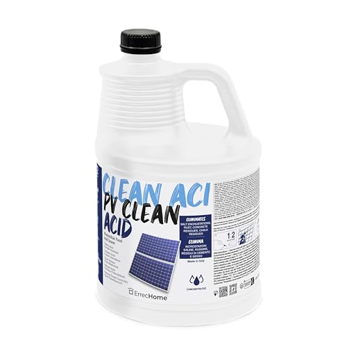 ErrecHome PV Clean Acid, Nettoyant Acide pour Panneaux Photovoltaïques, Formule Concentrée, 5 L