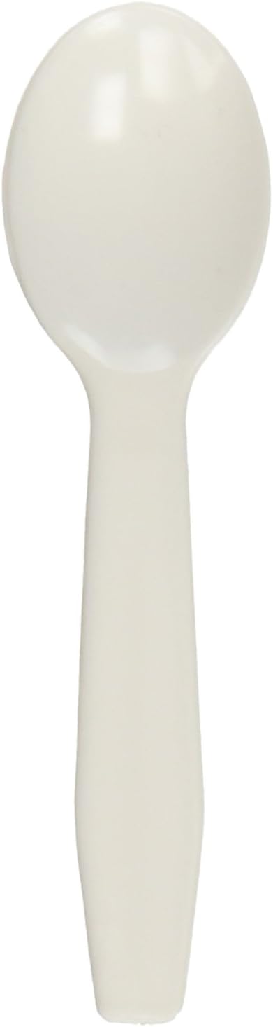 Mini Plastic Taster Spoons (100 Count) White