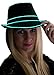 NEON NIGHTLIFE Light Up Fedora, Large, Aqua