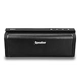 FSTgo S311 Portable Wireless Bluetooth Speaker with Bass Sound, FM Radio,1200mAh Power Bank, Built-in Dual 5W Stereo Speaker, Build-in Mic, Support Handsfree for Smart Mobile Phone Black