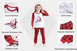 Benaive Matching Family Christmas Pajamas Set