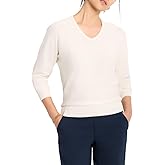 NIC+Zoe Womens Easy V-Neck Pure Cotton Sweater