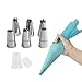 Cake Decorating Kit Pastry Tips, Food Grade Stainless Steel 6pcs Icing Piping Tips, Nozzles Set with Reusable Silicone Pastry Bag and Plastic Coupler, Baking Tools for Cake Cupcakes Cookies Decoration