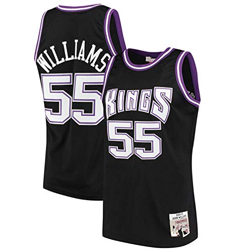 Men's_Sacramento_Kings #55_Jason_Williams_Black Swingman Jersey