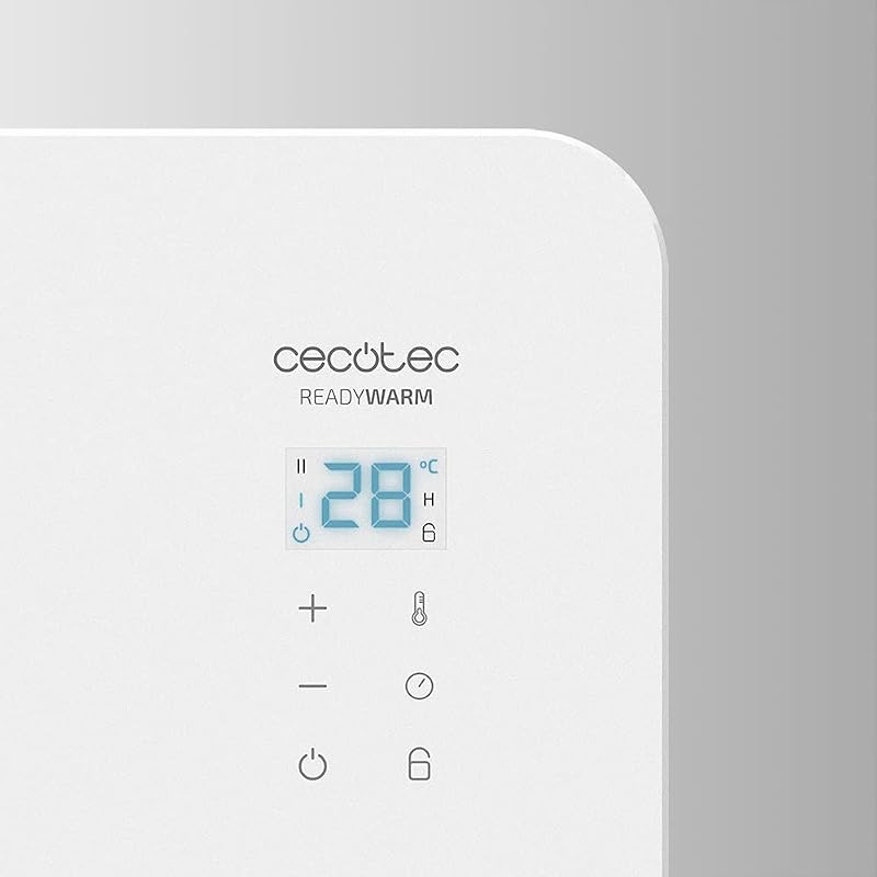 Heizkonvektor mit Glasplatte Ready Warm 6650 Crystal Connection. 1000 W, WiFi-Steuerung , einstellbares Thermostat, Timer, Bodenständer, Geeignet für Badezimmer (IP24), Lautlos — Foto 7 von 7
