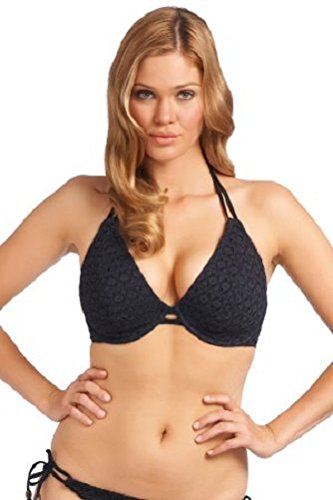 Freya Women's Spirit Underwire Bandless Halter Bikini Top Black 34F