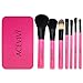 ACEVIVI Korea Style 7 pcs Lovely Pink Portable Cosmetic Brushes Tin Box Mini Travel Makeup Brushes