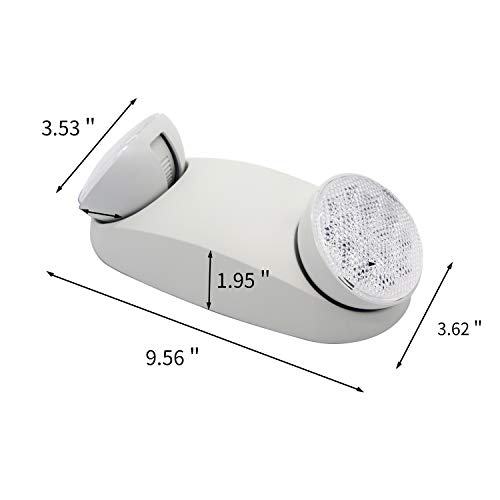 Ainfox 6Pack Emergency Exit Light, Dual Head with Battery - Thumbnail 2