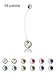 Hestya 12 Pieces 14 G Flexible Belly Ring Sport Maternity Navel Button Rings Pregnancy Retainer Body Piercing, 1 1/2 Inch