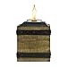 TIKI Brand 7-Inch Clean Burn Fire Crate Resin Table Torch, Brown