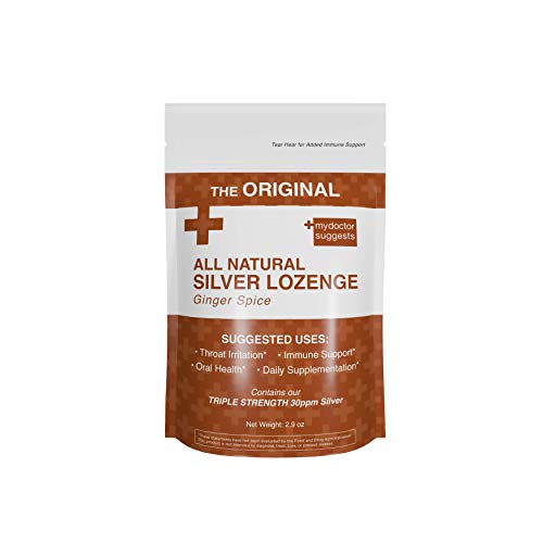 All Natural Silver Lozenges - Ginger Spice: The Perfect Cough Drop for Cough, Throat & Mouth Health or Even Daily Supplementation and Immune Support - Contains 30ppm Silver Solution in Each Drop