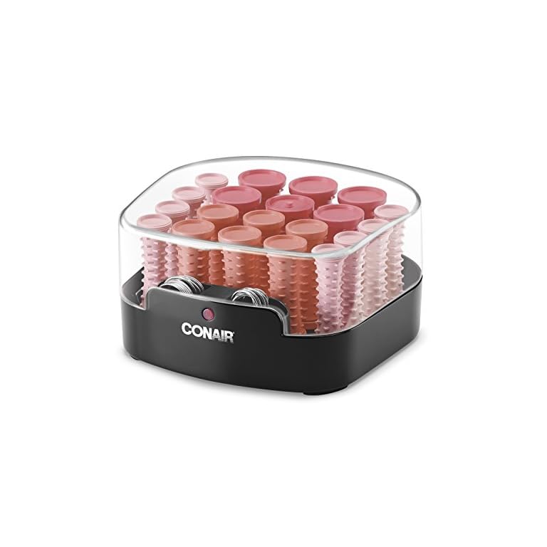Conair Compact Multi-Size Hot Rollers; Pink/Coral (packaging may vary)