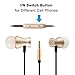 in-Ear Earbuds Earphones Headphones, Acode 3.5mm Metal Housing Magnetic Best Wired Bass Stereo Headset Built-in Mic/Hands-free/Volume Control+Carrying Case+3 Pair Earbuds (Gold)thumb 2