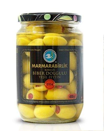 MarmarabirlikGreen Olives with Red Peppers â€“ 1.5lb