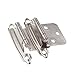 DecoBasics Overlay Cabinet Hinges (25 Pair - 50 Pack) (Brushed Nickel), Face Frame Metal Hinges for Kitchen Cabinet, Cabinet Hardware, Quick & Easy Installation