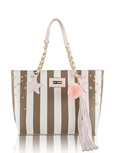 Betsey johnson star stud hanging tassel tote shoulder h…