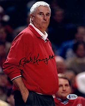 bobby knight signed basketball