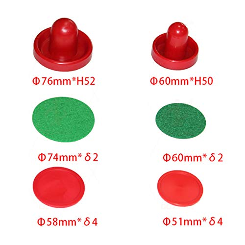 Air Hockey,Home Standard Air Hackey Paddles and Pucks,76mm and 60mm Air Hockey Set for Kids Adult Birthday Party Favours,Great Goal Handles Pushers Replacement Accessories for Game Table Equipment