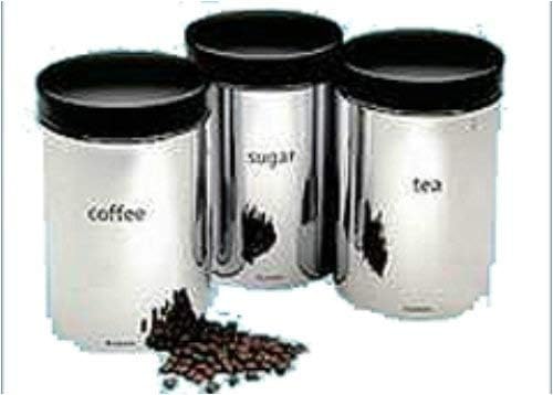 brabantia tea coffee sugar canister set