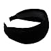 Fashion Elegant Wide Cloth Headband Hair Band Hair Hoop Accessories with Teeth for Women and Girls (Black)