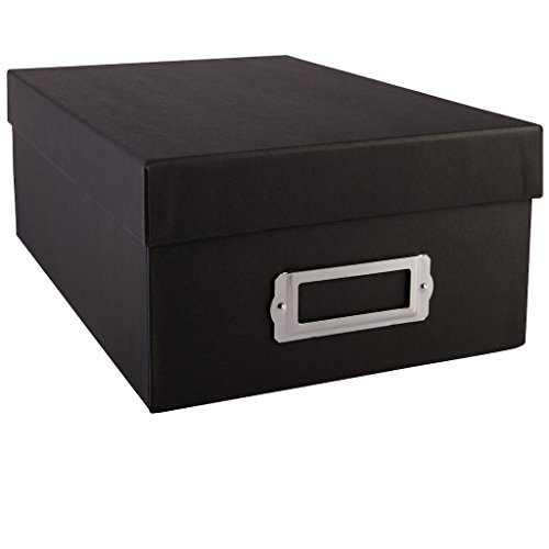 Recollections Black Memory Photo Storage Box 12.25″ x 4″ x 8″