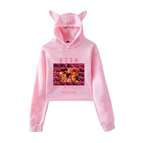 Bts Cat Ear Long Sleeve Sweater Hoodies Bangtang Boys Map