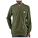 Carhartt Men's Workwear Pocket Long Sleeve Henley, Army Green, Large