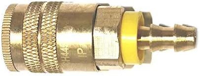 Interstate Pneumatics CH445B 1/4" Industrial Coupler 1/4" Easy-Lock (Brass)