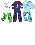 Leveret Boys 2 Piece Pajama Cotton Top & Fleece Pants (Size 2-14)