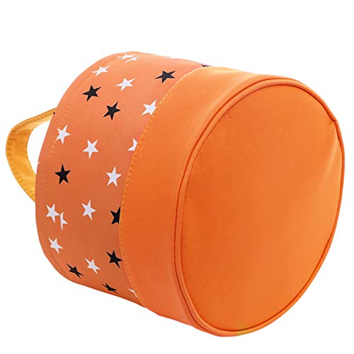 E-FirstFeeling Easter Basket Easter Bag Toy Candy Gift Basket Storage Bucket Tote (Small Stars-Orange Bottom)