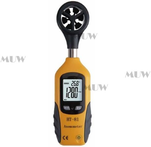 MUW XINTEST HT81 Digital Anemometer Handheld Travel Wind Speed Temperature Scale Gauge Meter 196-4900ft/min