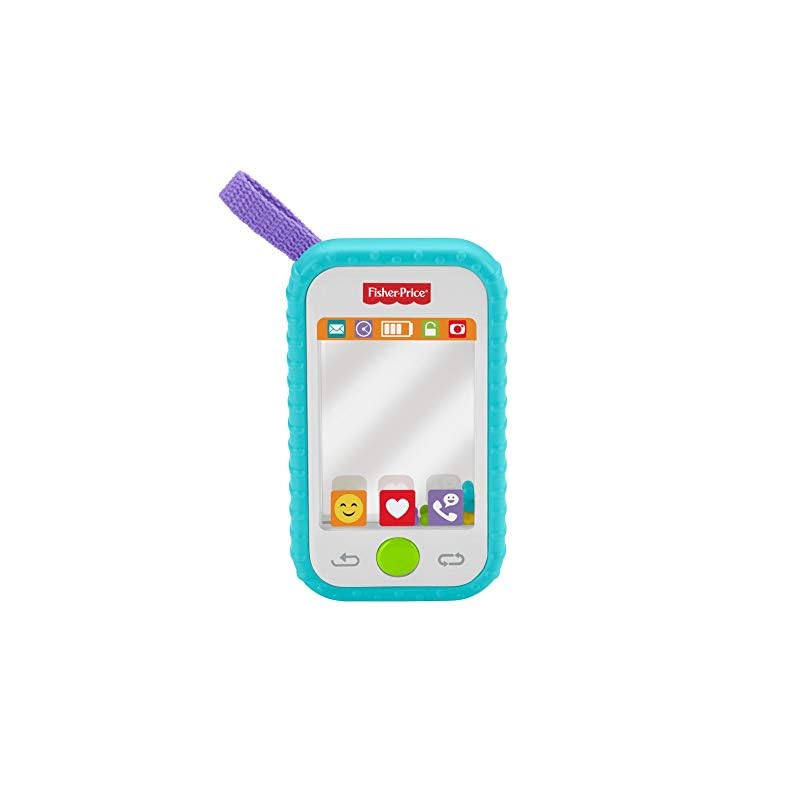 Fisher Price Baby Toy Hashtag Selfie Fun Phone 3-In-1 Rattle Mirror & Bpa-Free Teether for Sensory & Fine Motor Skill…