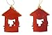 Cast Resin Painted Beach Tiki Bar Hanging Christmas Tree Ornament, Nautical Theme Christmas Decor, Set of 2, 3 1/2 Inch