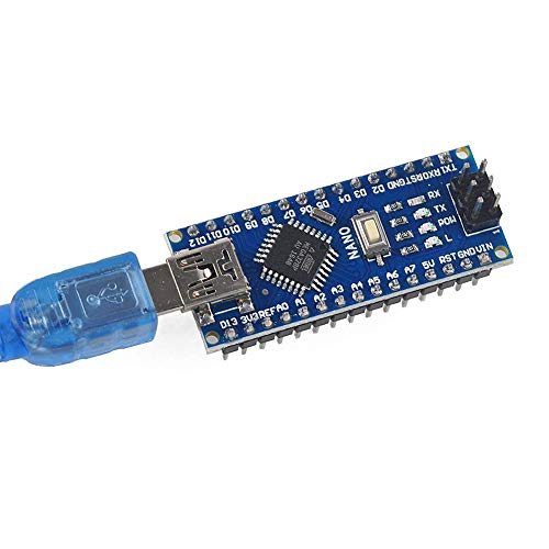 WYPH Mini Nano V3.0 Module ATmega328P 5V 16MHz CH340G Chip Microcontroller Development Board USB Cable for Arduino (Pre-soldered Nano 3pcs)