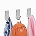 NUOLUX 12pcs Adhesive Stainless Steel Towel Hooks Towel Racks Wall Hooks for Kitchen Bathroom