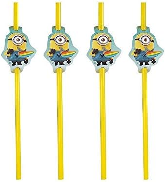 Despicable Me 2 Minion (24)pc Plastic Straws Birthday Party Supplies~