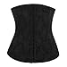 luxilooks Women Latex Sport Steel Boned Corsets and Bustiers Waist Training Cincher,Black/L