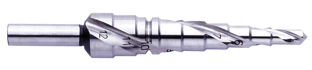 Exact 7026 Step Drill with Spiral Groove 4-12 mm HSS