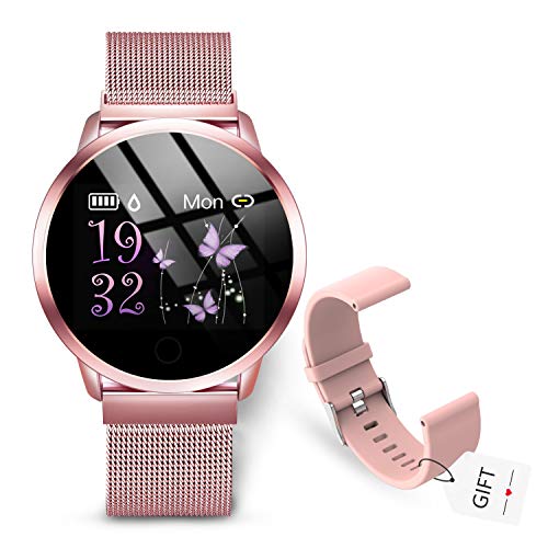 GOKOO Orologio Intelligente Donna Smartwatch Rosa Fitness Tracker Donna Cardiofrequenzimetri Monitoraggio del Sonno…