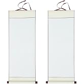 2pcs Blank Hanging Scroll Calligraphy Wall Mounting Scrolls for Sumie and Calligraphy Home Office Decoration