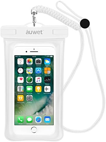 Universal Floatable Waterproof Case, Auwet ID Fingerprint Supported CellPhone Dry Bag, Waterproof Phone Pouch for iPhone X/8/8Plus/7/7Plus/6s/6/Plus, Samsung Galaxy S8/S7/S6, Note 6/5/4, Google Pixel