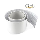 Dry Erase Tape / Whiteboard Style (3” x 25’ 2-pack / 50 feet total); Self-Adhesive Roll Great for Classroom, Crafts, Banners, Signs, & More (Blank)