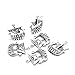 Housweety 10PCs Silver Tone Viking Pirate Ship Charm Pendants 27x22mm(1 1/8