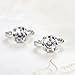TraveT Women Earrings Fashion Small Women Fine Jewelry Angel Kiss Luxury Crystal Earrings Silver Plated Stud Earrings